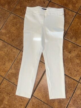 Ivanka Trump White Stretch Ponte Ankle Pants